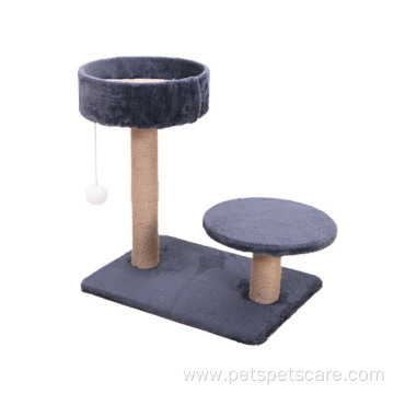 Black Small Cat Tree Relax Platform Cat Tower